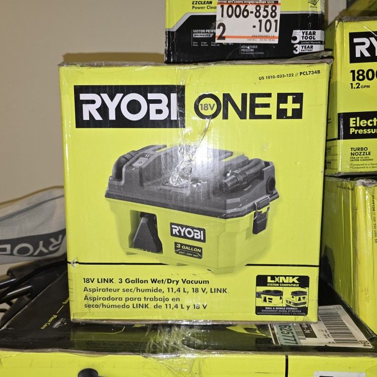 Ryobi 18v Link Cordless 3 Gal Wet/dry Vacuum