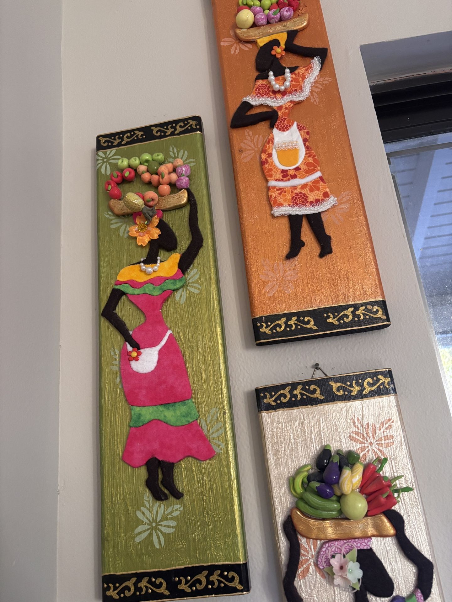 4 Pieces RARE AUTHENTIC COLOMBIAN π¨π΄ ART WOODEN WALL DECORATIONS