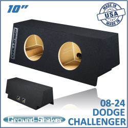 black 10" dual sealed sub box, fits 08-23 dodge challenger