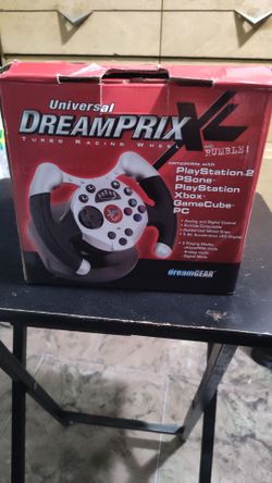 New PS2 Steering Wheel With Box - Also works with GameCube, PS1, Xbox and PC