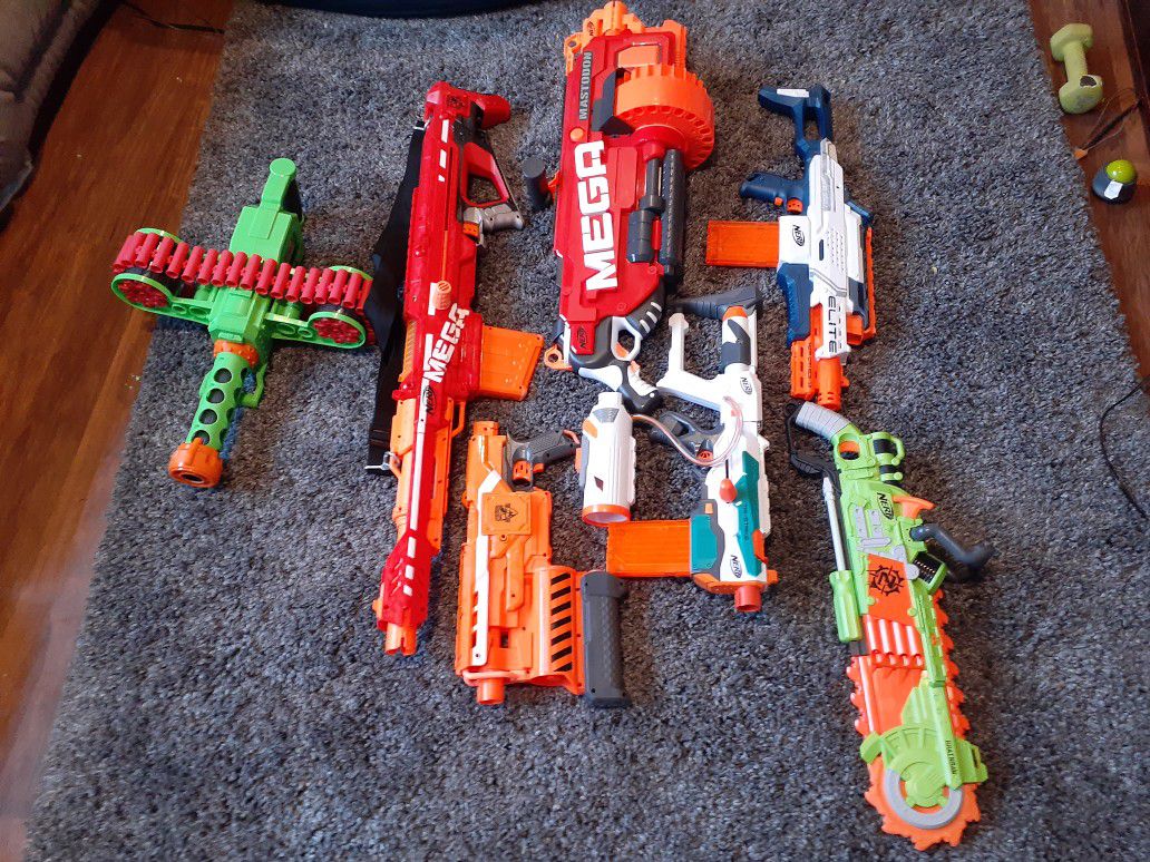 NERF Toy guns, accessories/attachments and darts lot