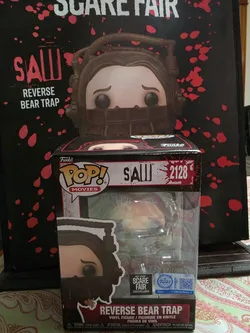 Funko Pop! Movies Saw Reverse Bear Trap #2128 Scare Fair Exclusive With Bag