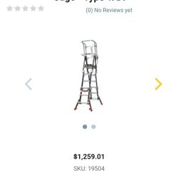 Little Giant 4-6 Ft. Compact Platform Cage folding aluminum Ladder