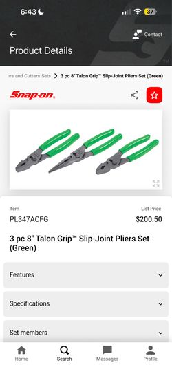Snap On pliers set