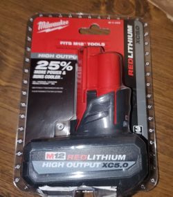 Milwaukee new 5ah battery high output