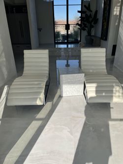 2 White Chairs