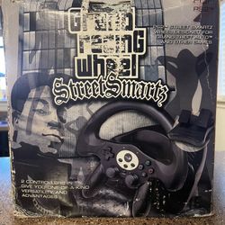 Grand Racing Wheel - Ps2 PlayStation 2 Controller And Pedal 