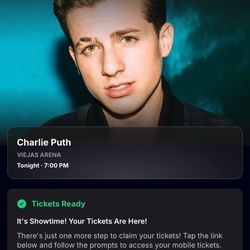 2 Charlie puth tickets