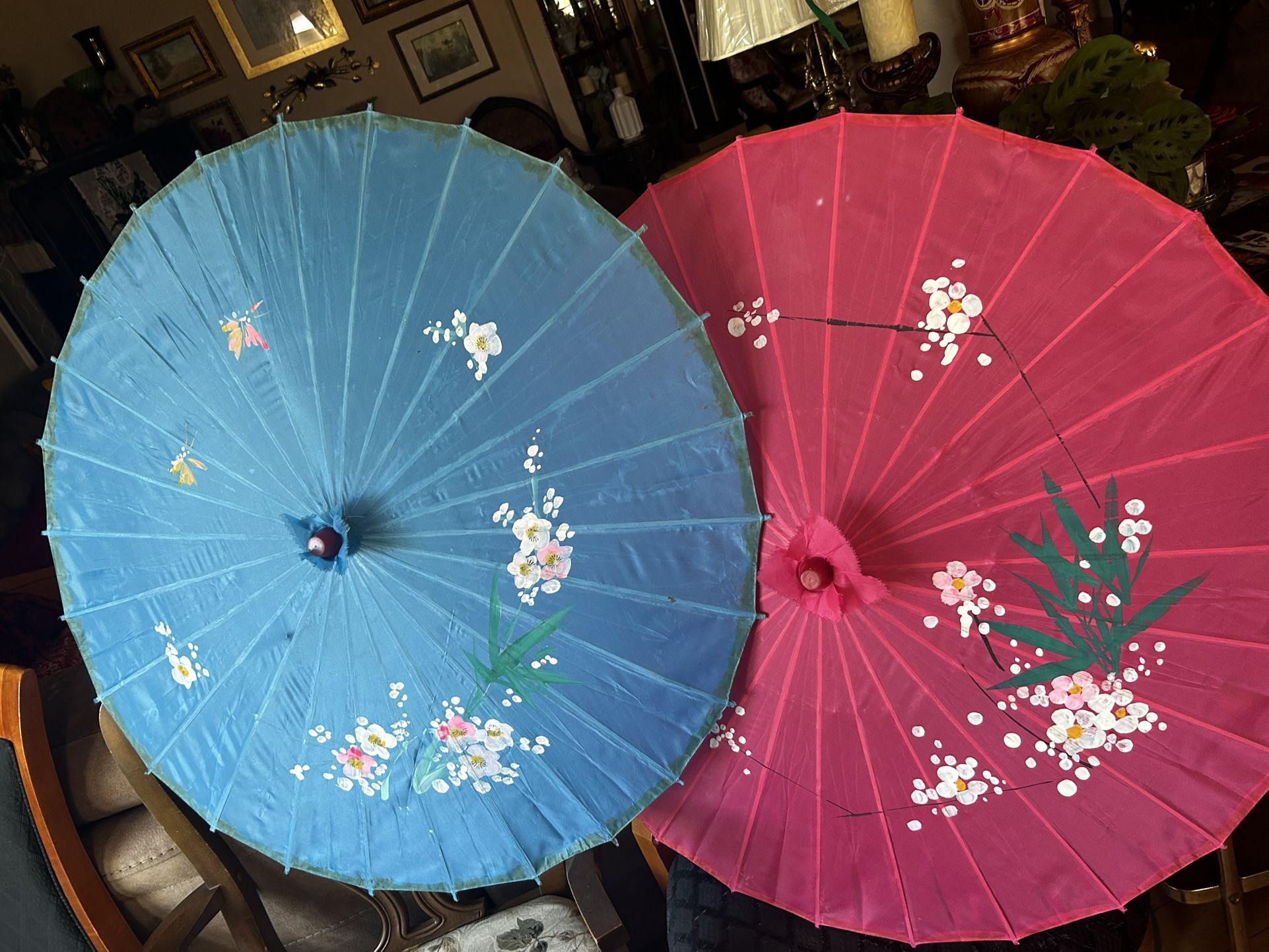 Two Beautiful Vintage Asian Umbrella