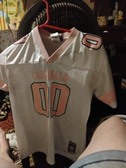 Girls pink and white cardinals jersey