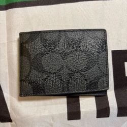 Coach Damier Graphite Bifold Wallet