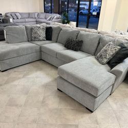 Double Chaise Sectional Sofa Couch 