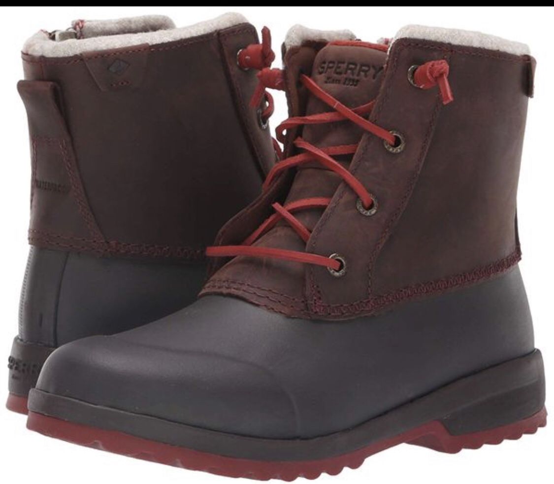 NEW Sperry Women's Maritime Repel Snow Boot BROWN Variety Sizes (See Below) Rain Boots FIRM