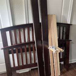 Dark Wooden Full Size Bedframe