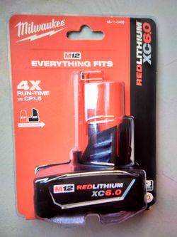 Milwaukee new batttery 12M - 6.0 Red Lithium