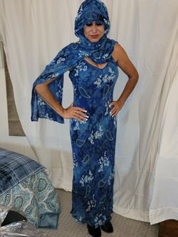 Lady's Dress With Scarf