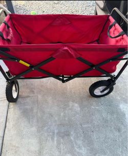 Red Folding Utility Wagon Cart