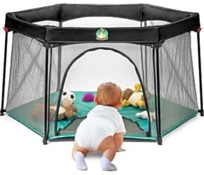 BABYSEATER Portable Playard Playpen Carrying Case for Infants and Babies, Turquoise
