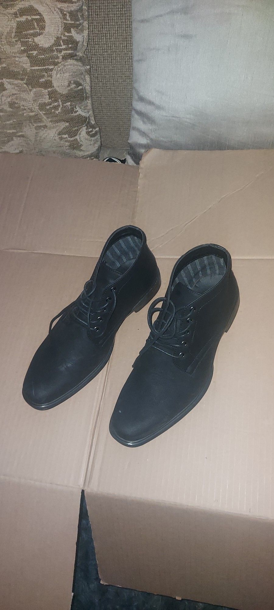 Perry Ellis Portfolio Black Men's Boots Shoes A0619R Size 10