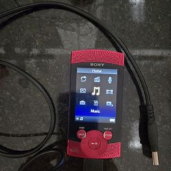 Sony Walkman NWZ-S545 16GB Red MP3 Video Digital Media Player W/ Cord (not oem cord)