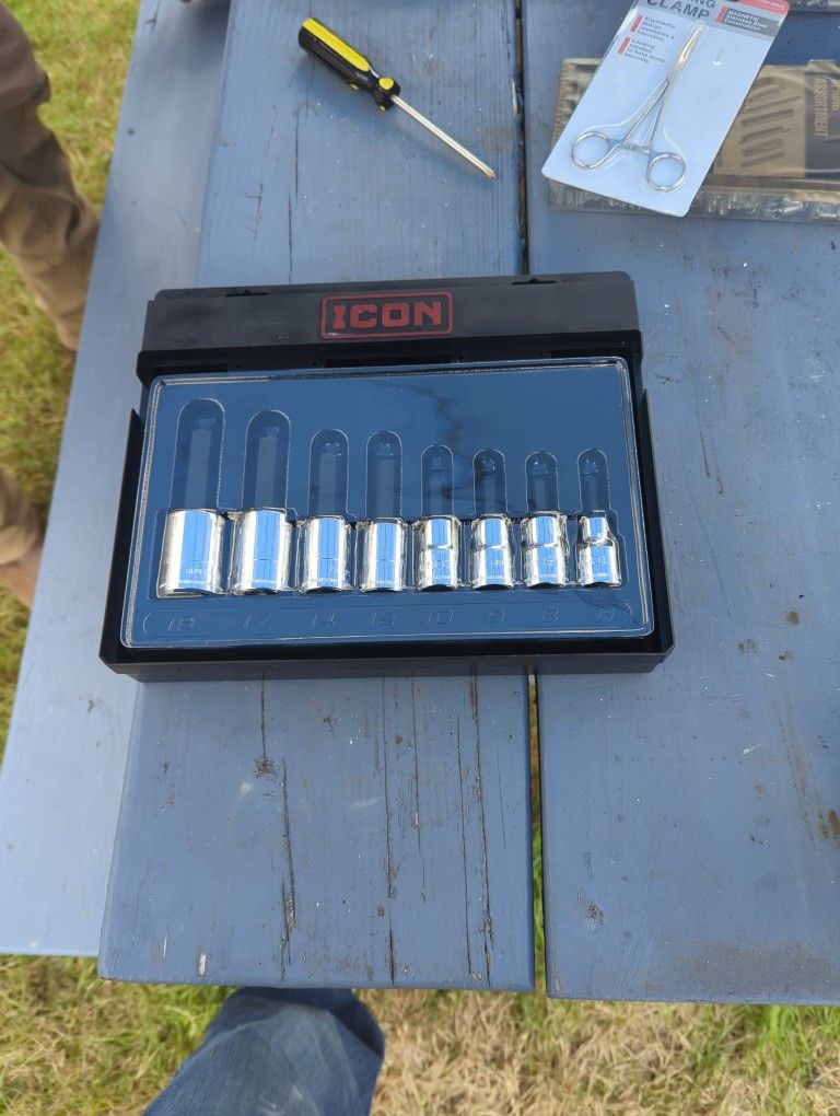 Icon 8 Piece Metric Hex Socket Set ½" Drive