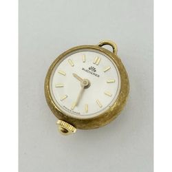 RARE Vintage Bucherer 18K GF 17J Swiss Made Skeleton Pendant Watch