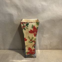 Poinsettia Glass Vase