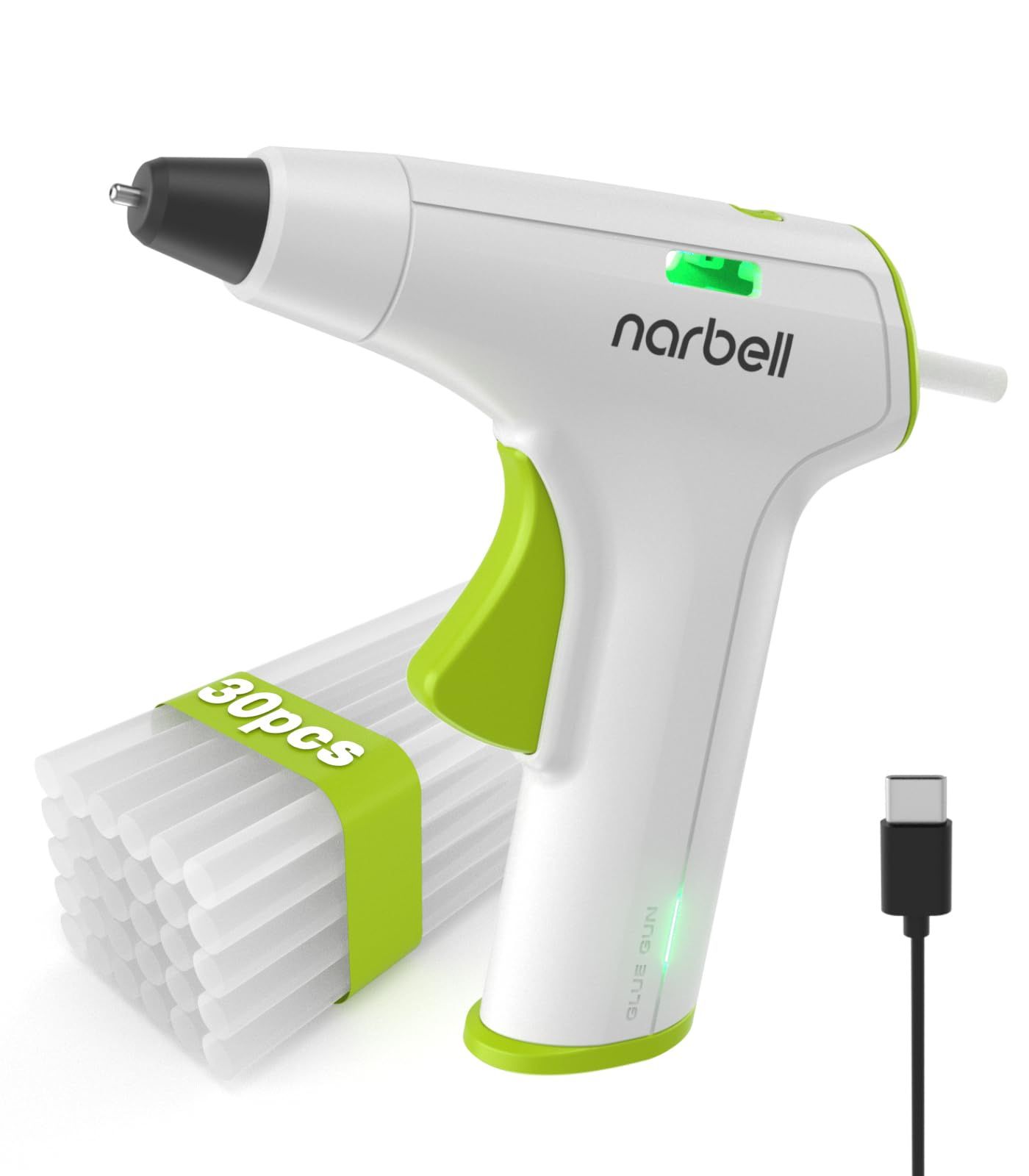 4V Mini Cordless Hot Glue Gun Kit with 30 Pcs Sticks,Less Drip Nozzle,12s Preheating,2Ah Battery,Auto Shut-Off,for School Crafts DIY Arts Project Home