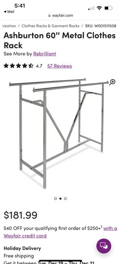 Ashburton 60'* Metal Clothes Rack