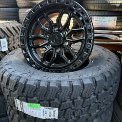 17āx8.5ā HUSTLE ARENA WHEELS/M/T 285/70R17 TIRES-PACKAGE DEAL!!! 6x139.7
