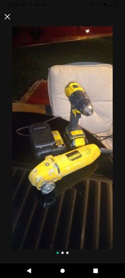 DeWalt Drill And Grinder With Two Batteries and Charger