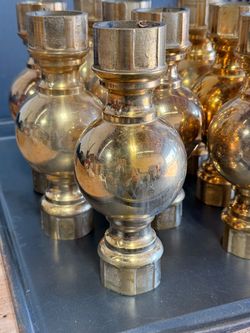 Brass Baluster Finials – Lot of Multiple