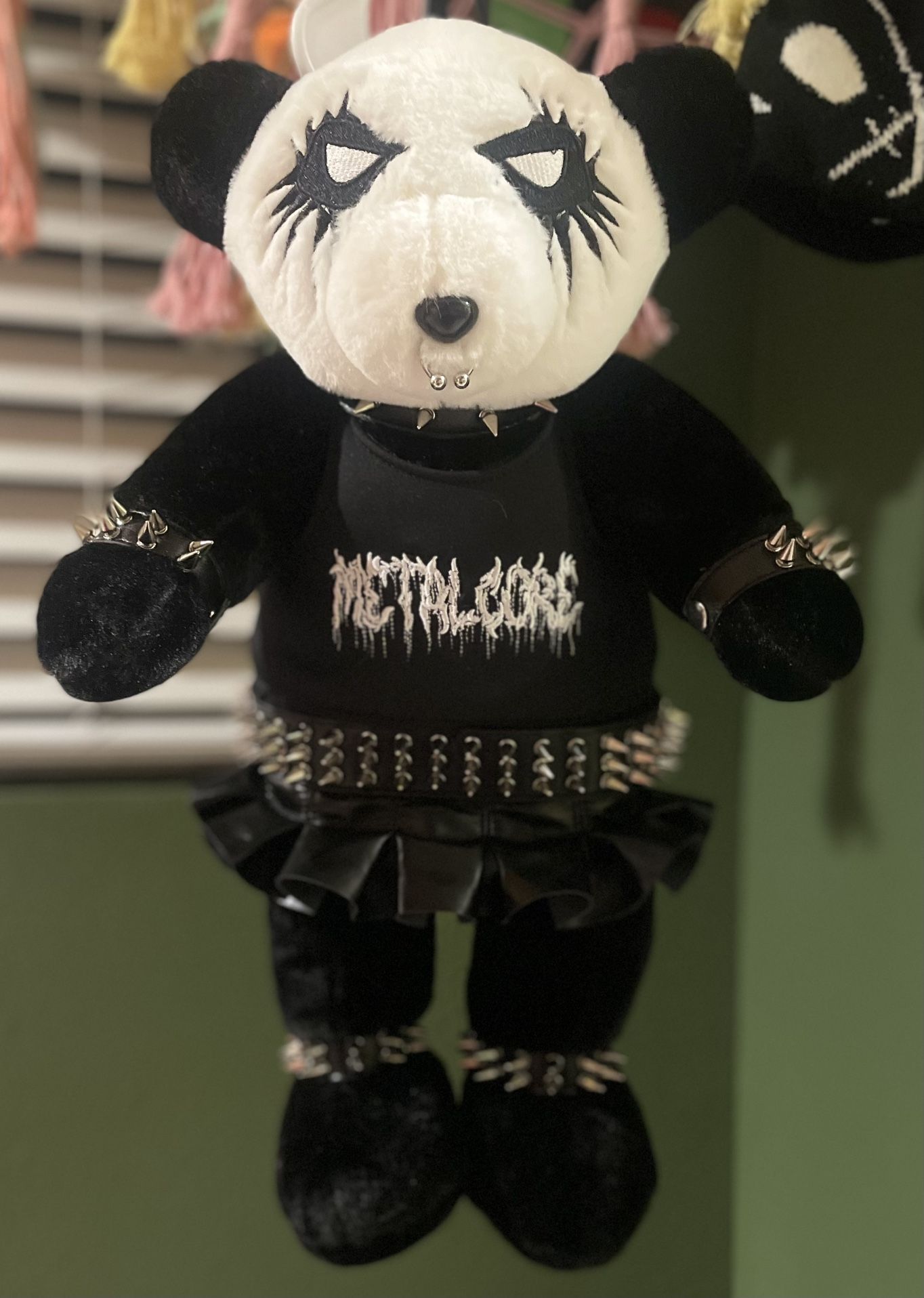 Dolls Kill Exclusive Metalcore Tormented Teddy Spiked Bear Plush