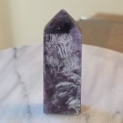 4.1 " Approximately Purple Mica Tower Quartz Crystal