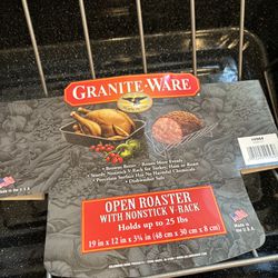 Granite-Ware Roaster-Nonstick With V-rack