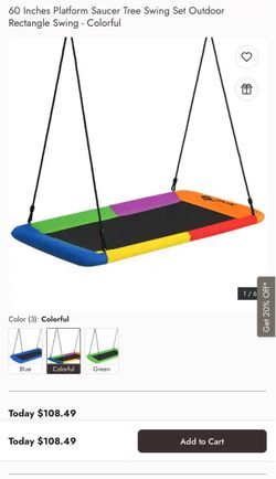 Colorful platform swing new with box