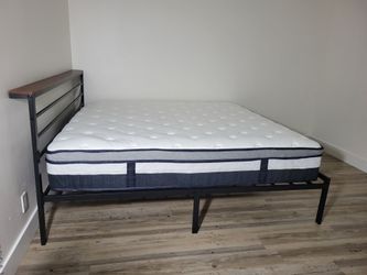 [$500->100] California King Size Mattress and Bed Frame