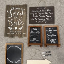 Wedding Signs and Rustic Item lots