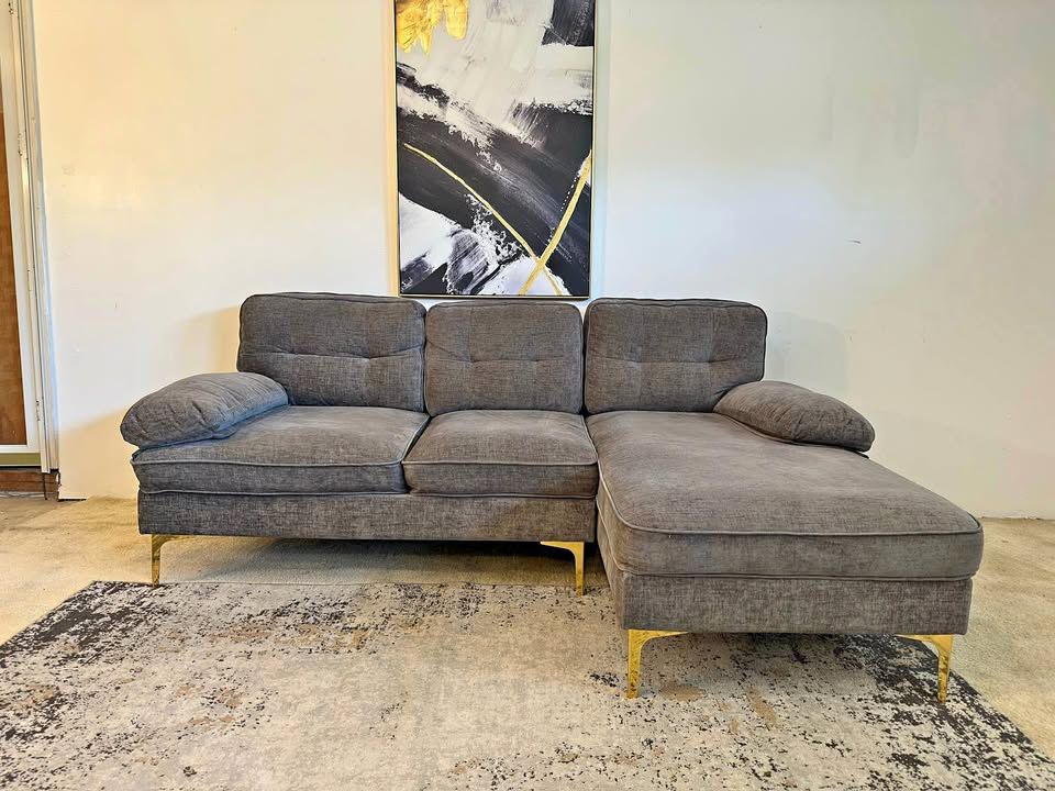 Gray 3-Seater Sectional Sofa