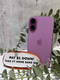 Apple iPhone 16 - Pay $5 DOWN AVAILABLE - NO CREDIT NEEDED