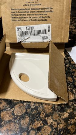 Corner shelf, white glass