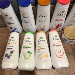 All Brand New Dove Body Wash Bundle x8