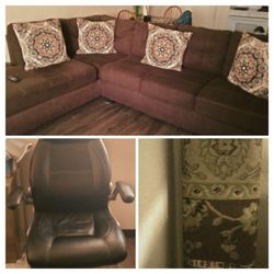 Sofa/Chair/5x7 Living Room Rug 