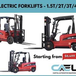 BRAND NEW ELECTRIC FORKLIFTS - 1.5T/2T/3T/4T -SHIPPING ACROSS USA 