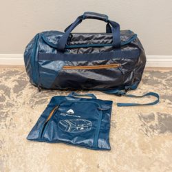 Ozark Trail 70L Coated Polyester Ripstop Blue Duffel bag / Backpack Gym Travel / Hiking 