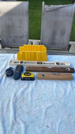 Antique levels- Miter Box-Sud Finder - Laser Level and Chalk Line