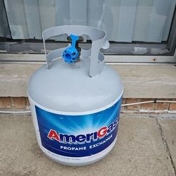 Propane Gas Filled Tank.