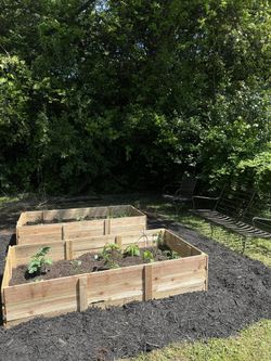 Cedar Raised Garden Beds Planters (Driveway-Drop 