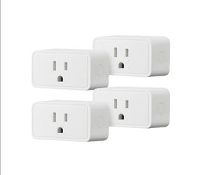 Smart Plug, Works with Alexa Only, Voice Control, Remote APP Control, Schedule, Compact Design, Versatile, 2.4 GHz Wi-Fi, No Hub Required, 4-Pack, Whi