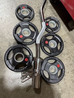 Olympic Weights Curl Bar Set